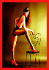 RED SHOES ON CHAIR